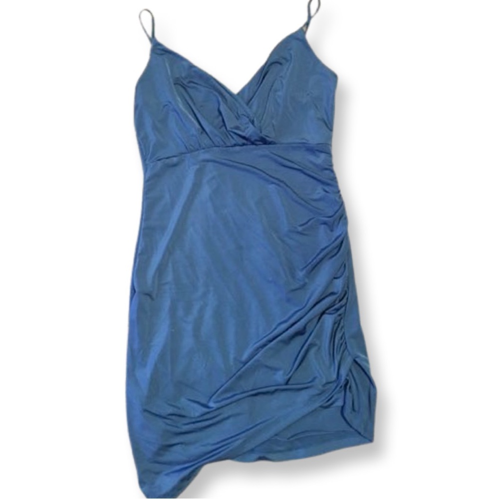Blue spaghetti strap dress